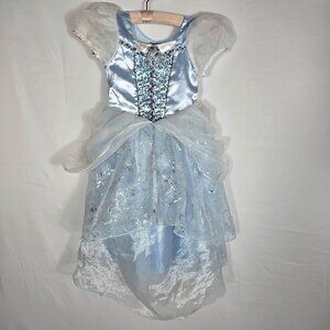 Disney Cinderella Princess Dress Sz 4 Year Little Girls Blue Dress Up Halloween